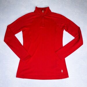 Smartwool Merino Wool Quarter Zip Base Layer Top Women Outdoor Hiking XS
